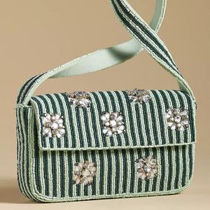 Blue <b>white</b> colour Indian Fashion Style Handmade Beaded Designer <b>Clutch</b> <b>Bag</b> Bohemian Style Evening Shopping Par Shoulder <b>Bag</b> - Product Image 4