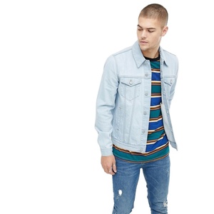 Veste en jean décontractée personnalisée, vente en gros d'usine, veste de camionneur grande taille pour hommes, veste en jean pour hommes, 100% coton - Product Image 1