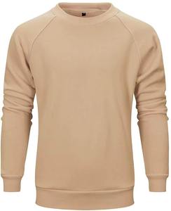 Sweat-shirt à col rond à manches longues, sweat-shirt uni 100% coton, hiver, OEM personnalisé - Product Image 1