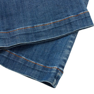 Jeans de Tiro Alto con Corte de Campana, Mezclilla Elástica Azul, Corte Ajustado, Estilo de 5 Bolsillos, Estilo Western, Jeans de Mujer Cómodos y Elegantes - Product Image 3