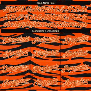 Camiseta de Béisbol Auténtica con Diseño de Tigre en 3D, Color Naranja y Negro Personalizado - Product Image 4