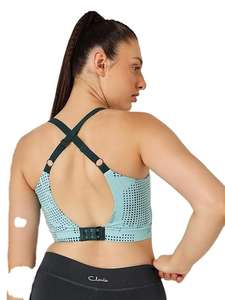 Sujetador deportivo sostenible para mujer, tejido de poliéster transpirable, respetuoso con el medio ambiente, ropa deportiva acolchada para mujer, venta al por mayor, 2025 - Product Image 6