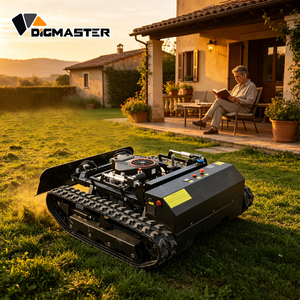 Tondeuse robot hybride sur chenilles commerciale 25 CV RC pour pentes, largeur <span class=keywords><strong>de</strong></span> coupe 900 mm, moteur essence Loncin, pour vignes - Product Image 1