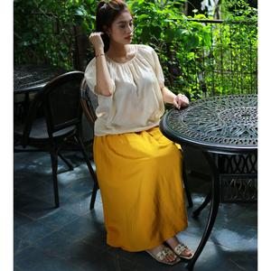 Bella Phung Women's Elegant Summer Spring Casual Dress with Pockets Breathable and Natural Waistline Casual <b>Skirt</b> - Product Image 1