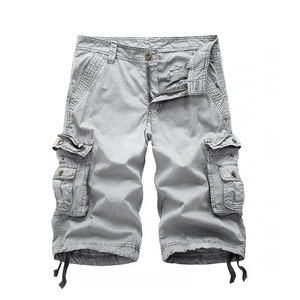 Pantalones cortos Cargo informales para hombre 3/4 de longitud larga, 6 bolsillos, verano, algodón transpirable, patrón hasta la rodilla para hombre - Product Image 4