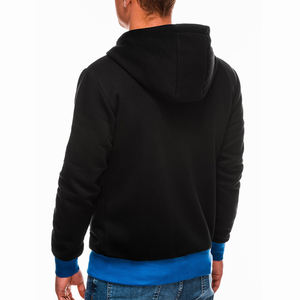 Sweat-shirt à capuche asymétrique de couleur unie, de grande taille, de haute qualité, Design totalement personnalisé pour hommes - Product Image 5