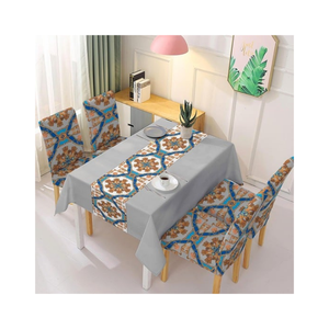 Nappe à imprimé floral en coton durable brun soie certifiée OEKO TEX Texture lavable à séchage rapide 280 GSM pour table de fête - Product Image 6