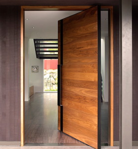 Portes d'entrée pivotantes surdimensionnées en Merbau massif - Product Image 6