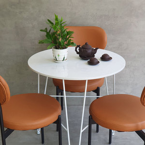 Round Stone-Topped Cafe Table and 3 Chairs <b>Set</b> for Coffee Shops and <b>Restaurants</b>-CBCF264 - Product Image 3