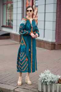 ยูเครนชุดสำหรับผู้หญิงบวกขนาด100% วัสดุผ้าฝ้ายเครื่องแต่งกายผู้หญิงรีสอร์ทสวมใส่ชุด Maxi กับเย็บปักถักร้อย - Product Image 6