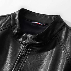 Veste en cuir suédé coupe ajustée pour homme High Street Veste zippée multi-poches de haute qualité avec capuche Style Letterman pour homme - Product Image 5