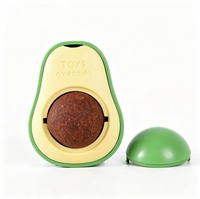 Balle murale rotative à l'herbe à chat en forme d'avocat, jouet interactif pour chats, balle à la menthe pour chats, jouets à mâcher pour animaux de compagnie, ensemble de jouets pour animaux de compagnie en gros