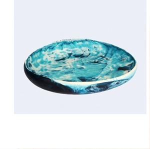 Best Seller Polished Handmade Resin Serving Bowl Platter-Dishwasher <b>Safe</b> Customizable Modern European Design for Home Party Use - Product Image 4