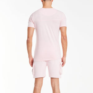 Conjunto Deportivo de 2 Piezas para Hombre, Diseño Nuevo, Casual, Transpirable, Camiseta de Manga Corta y Pantalones Cortos de Algodón Sólido - Product Image 2