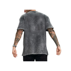 ผู้ผลิตเสื้อยืดล้างกรดผลิตในปากีสถานสไตล์วินเทจน้ําหนักหนักขายดีที่สุดล้างกรดเสื้อยืดสไตล์วินเทจ - Product Image 6