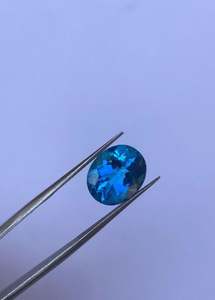Topacio Azul Natural, Piedra Suelta al por Mayor, Gema Premium de 5.95 Quilates, 10x12mm para Exportación - Product Image 4