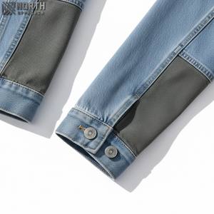 Chaqueta de invierno de peso pesado elegante para hombre OEM personalizada 2025, ropa de calle de cuero de alta calidad, lona transpirable, característica de talla grande - Product Image 3