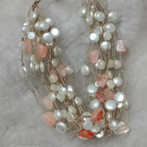 Conjunto de collar de perlas con cuentas de Bollywood indio, conjunto de collar Premium pesado de calidad, joyería étnica AD Polki, bodas para mujeres y niñas - Product Image 1