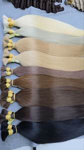 Extensiones de cabello a granel 100% Cabello humano vietnamita crudo Cabello liso Color Rubio Color marrón - Product Image 3