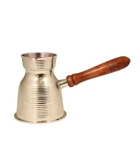 Cafetière en cuivre massif Café turc grec arabe Cezve Ibrik Briki Cafetière avec manche en bois Pots en cuivre authentiques - Product Image 4