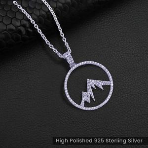 Collar con Colgante de Diamantes de Imitación VVS Moissanite, Estilo Hip Hop, con Diseño de Montaña en Plata 925, Joyería de Lujo para Mujer, Superventas - Product Image 4