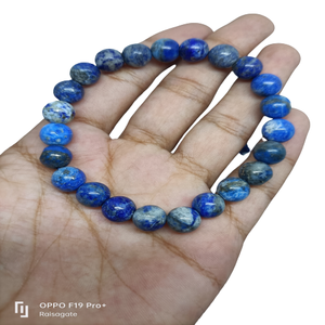 ลาพิส ลาซูลีธรรมชาติ 8 มม.สร้อยข้อมือคริสตัลบำบัดอัญมณีสร้อยข้อมือเรกิจักระการทำสมาธิเครื่องประดับของขวัญ - Product Image 1