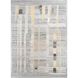 Alfombras de Lana Anudadas a Mano en Color Beige Marrón, Modelo Re-1172, Alfombra Afgana Abstracta Rectangular Hecha a Mano para Dormitorio, Pasillo, Hogar - Product Image 1