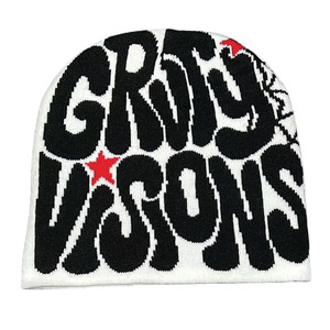 Bonnet d'hiver sans revers personnalisé avec logo, en jacquard 100 % laine tricotée, réversible, respirant et imperméable, idéal pour la plage. - Product Image 2