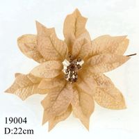 Article du fabricant 19004 Fleurs de poinsettia de Noël faites à la main Mélange de couleurs Plantes décoratives pour la maison Belle décoration intérieure