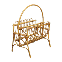 Toptan doğal rattan gazete ve dergi rafı Vintage stil ev ve ofis dekorasyonu için Vietnam