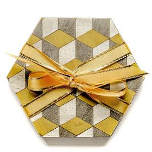 Bone Inlay Coaster for Coffee Pads Tableware Customized Design Luxury Unique Design Tea Cup at <b>Star</b> Crafts India - Product Image 3