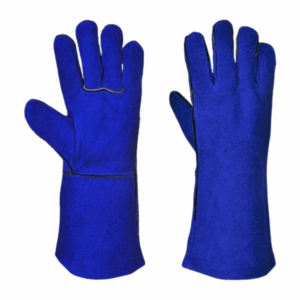 Gants de sécurité réfléchissants robustes Gants de soudage lisses ignifuges en cuir de vachette fendu de protection personnelle - Product Image 6