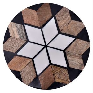 Mesa de madera y resina para pastel, soporte dorado marrón y negro para decoración de fiesta de cumpleaños de boda, Hotel, complejo turístico, CSD-029, venta al por mayor - Product Image 4