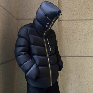 Customized <b>Canvas</b> Puffer <b>Jacket</b> with Your Logo and Design Hooded High Street Style - Product Image 4