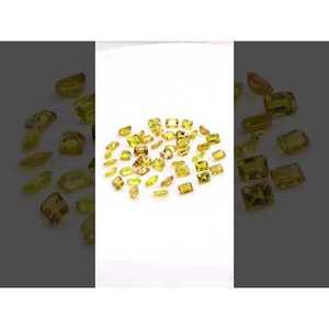 Pierres de saphir jaune naturel non traitées, taille brillant, matériau Alexandrite, couleur péridot, octogones calibrés, tailles 3x4mm 4x5mm - Product Image 3