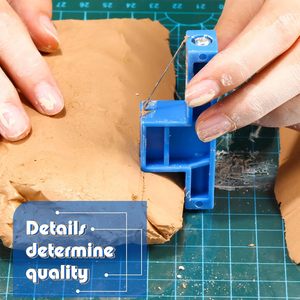 Bview Art Plastique Petit Angle de Poterie Coupe Argile <span class=keywords><strong>Outil</strong></span> Fil d'Acier Coupe Biseau pour Céramique et Sculpture - Product Image 4