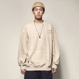 Suéter Casual Holgado para Hombre, 100% Algodón Cachemir, con Cierre Largo, Diseño con Logotipo y Estampado de Letras, para Otoño - Product Image 3