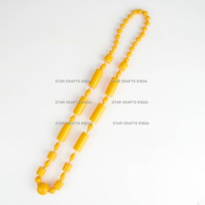 Top classement bijoux à la mode en gros à la main boule d'or géométrique perles de bois collier de SCI - Product Image 2