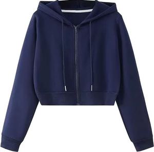 เสื้อฮู้ดผู้หญิงสไตล์ครอปแบบลำลองสไตล์สตรีทแวร์ - Product Image 5