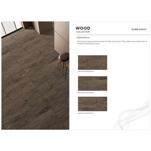 Carreaux de sol muraux en porcelaine aspect bois antidérapant brun ventre 600x1200mm - Product Image 6