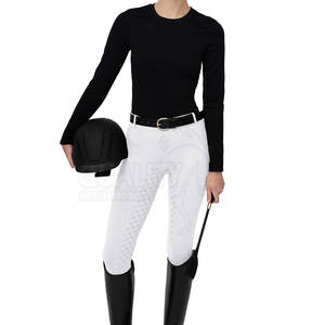 Culottes d'équitation unisexes en polyester extensible de qualité supérieure (Full Chaps & Jodhpur) pour la compétition – En stock - Product Image 4
