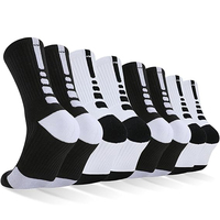 Chaussettes de sport mi-mollet rembourrées pour hommes, idéales pour le basketball et l'entraînement, en coton de qualité, antidérapantes, vente en gros