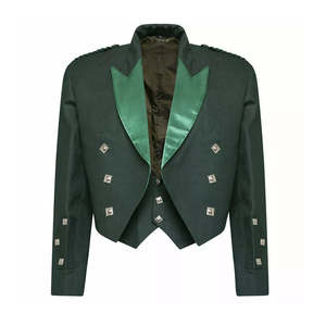 <b>Men's</b> Premium Quality Prince Charlie Jacket & Waistcoat <b>Top</b> Selling Multi-Colour Scottish Charlie Kilts Jackets Whole Sale Price - Product Image 4