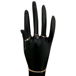 Conjunto de joyería fina Urthn Anillos y pulsera chapados en oro 1502321 - Product Image 1