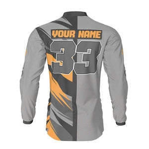 Venta al por mayor diseño personalizado sublimación transpirable impermeable a prueba de viento de talla grande carreras Motocross camisetas Top - Product Image 3