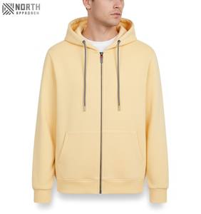 Sudadera con Capucha de Estilo Urbano, Lisa, Gruesa, con Bolsillos Laterales, de Lujo, 100% Algodón, Forro Polar Grueso, para Hombre, Reversible, de Invierno - Product Image 1