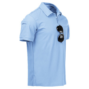 T-shirt polo en jersey pour homme, séchage rapide, évacuation de l'humidité, broderie, design imprimé, couleur unie, polos de qualité supérieure - Product Image 1