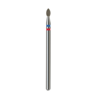 Fraise à ongles professionnelle en diamant, grain 2,5 mm bleu+rouge, pour cuticules, manucure et pédicure