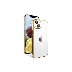 Luxury Gold-Colored Silicone Case for iPhone 14 Soft Silicon Shockproof Back Cover Camera Protection Stylish INS A53 7 Plus Plus - Product Image 1