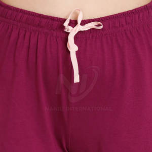 ชุดกางเกงขาสั้นสำหรับผู้หญิงชุดกางเกงขาสั้นผ้าฝ้ายสีพื้นทำจากวัสดุที่ดีที่สุดในการขายส่ง - Product Image 6